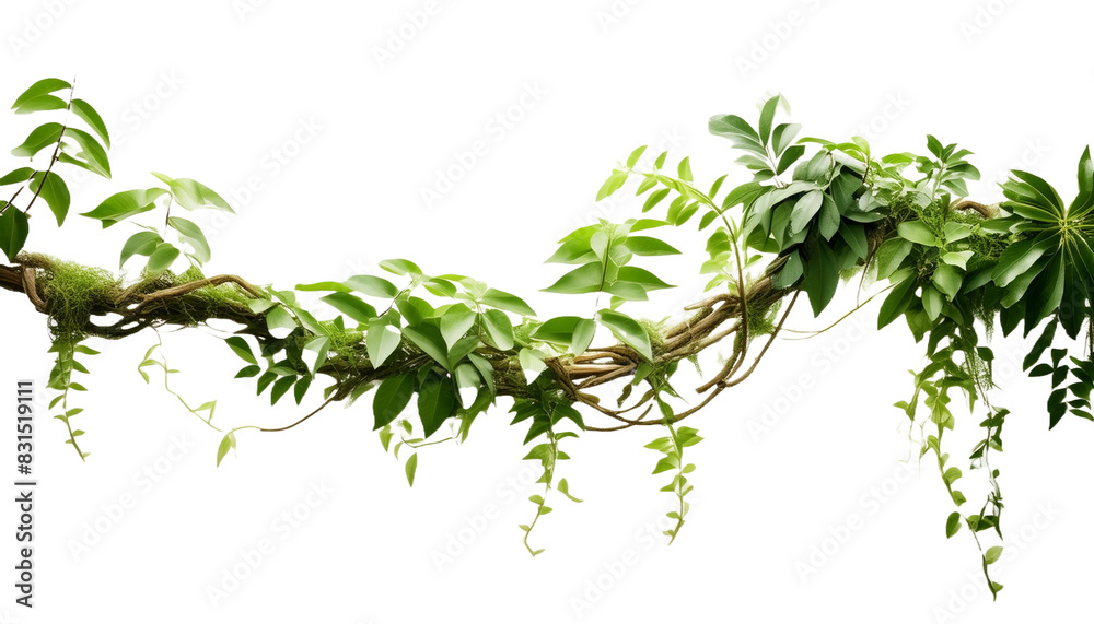 PNG Jungle vines flowing on white background PNG Jungle vines flowing on white background
