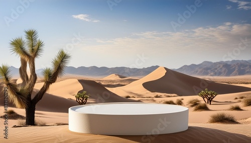 desert display with podium for product