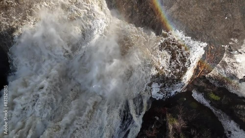 Rainbow over a Snowy Waterfall (Rivière-du-Loup, Québec)
