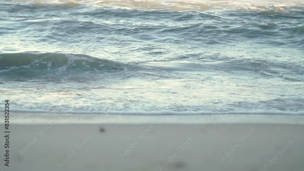 Sea. Beach. Sand. waves at the beach. The beach with close up the sand and wave. Travel summer concept of calming foamy water. Holiday at the beach. Landscape view of beaches sea in summer day. Wave. Sea. Beach. Sand. waves at the beach. The beach with close up the sand and wave. Travel summer concept of calming foamy water. Holiday at the beach. Landscape view of beaches sea in summer day. Wave.