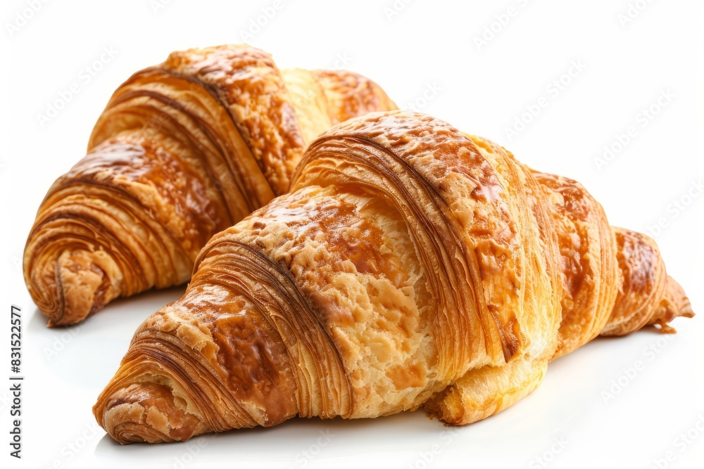 Fresh croissant on a white background. Isolated Fresh croissant on a white background. Isolated