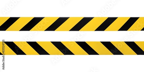 Yellow and black striped warning barriers , indicating a construction site