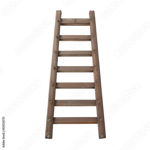 A metal ladder with 7 rungs