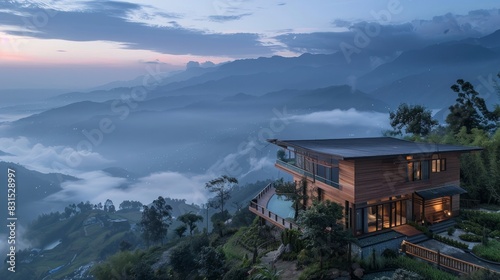 Panoramic Views: From its vantage point atop the hillside, the mountain house offers breathtaking panoramic views of the verdant valleys and mist-covered mountains, creating a truly enchanting setting