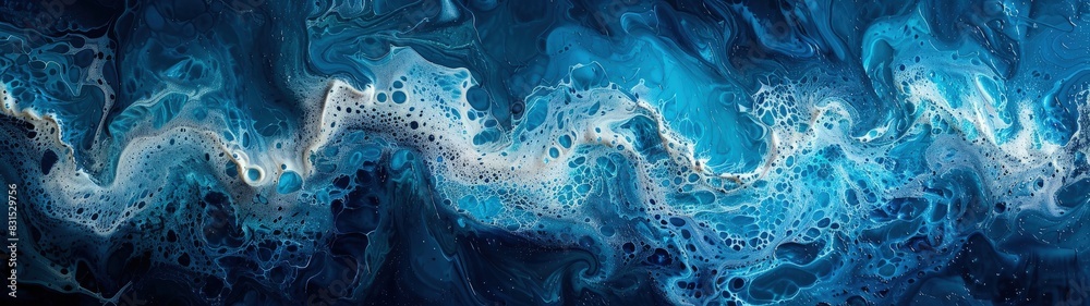 Naklejka premium Abstract Liquid Art in blue. Best for fluid abstract backgrounds