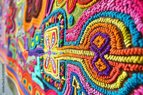Guna Yala Heritage Unveiled Vibrant Panama Mola Tapestry © Pixel Alchemy