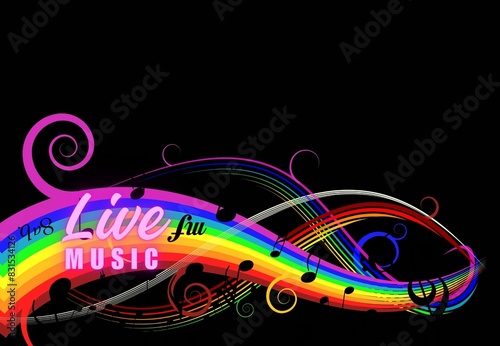 Music  abstract colorful background
