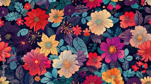 Attractive Multicolored Pattern Design for Textile Backdrop or Wallpaper