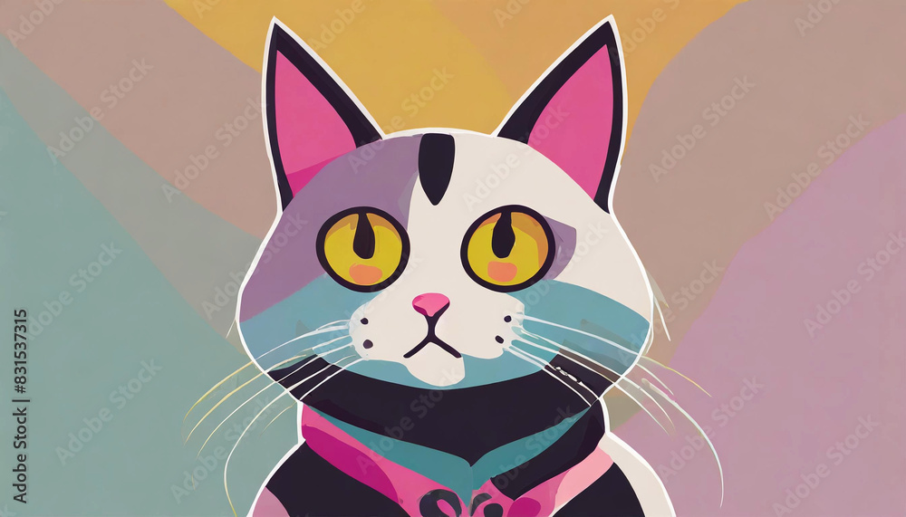 猫の顔のイラスト 猫の顔のイラスト