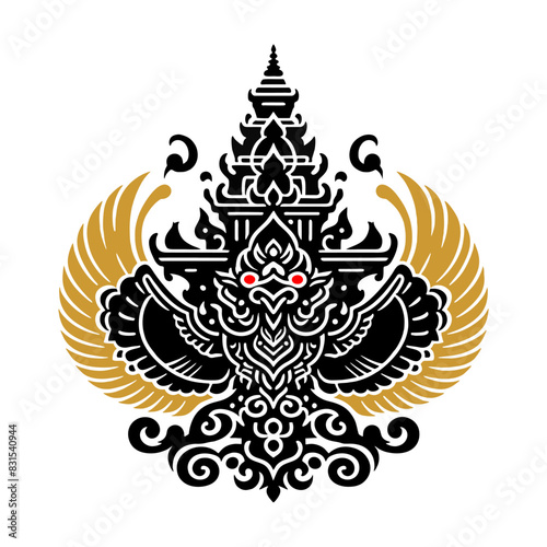 Majestic Garuda Soaring with Royal Ornamental Splendor
