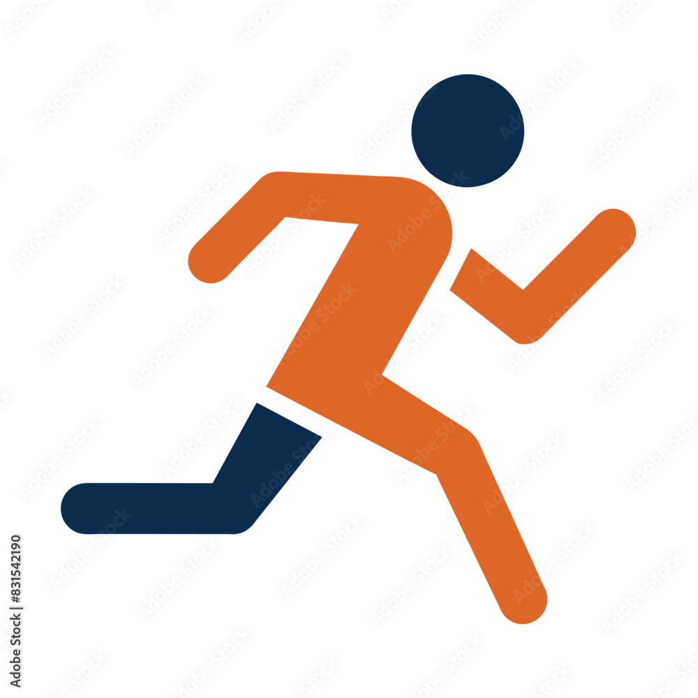 running vector illustration on white background -vector illustration running vector illustration on white background -vector illustration