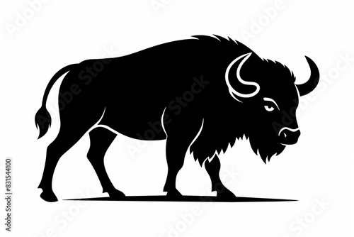 buffalo silhouette silhouette vector illustration