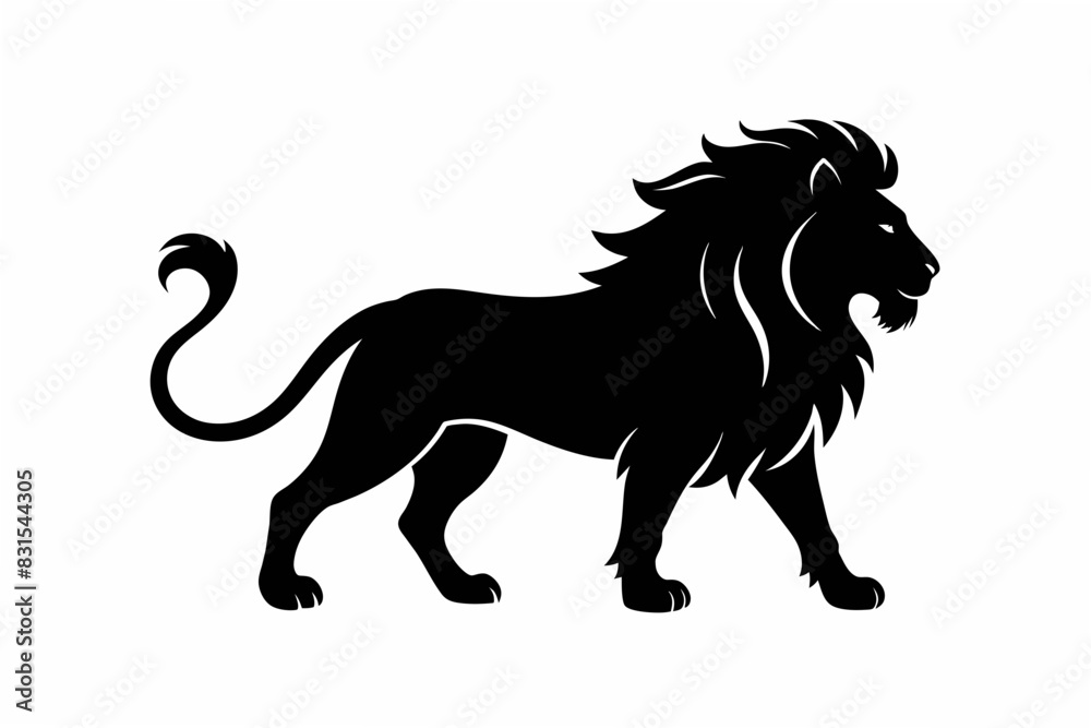 lion silhouette vector illustration