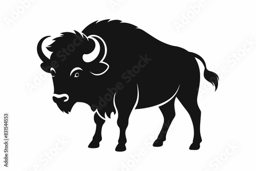 buffalo  silhouette silhouette vector illustration