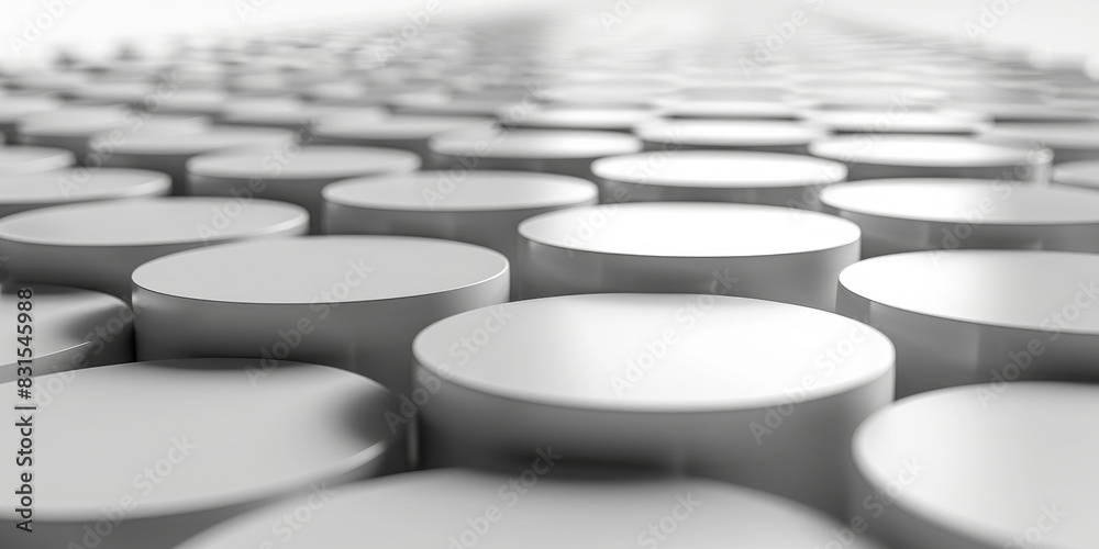 Fototapeta premium Abstract Circular Platforms in a Minimalist Design