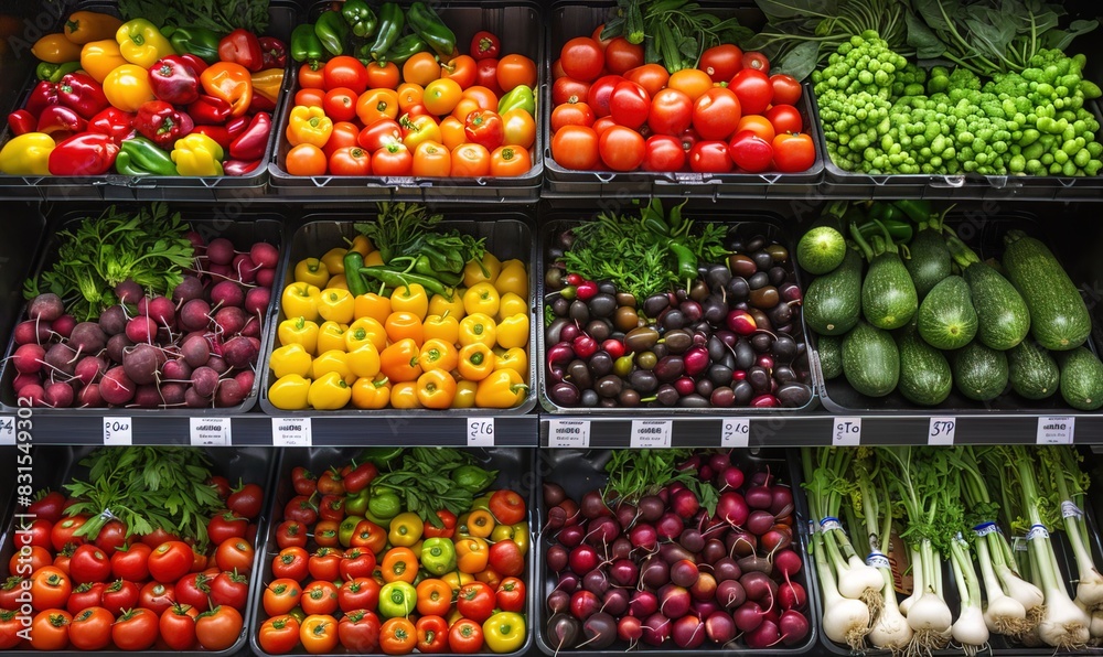 Vegetables in supermarket 