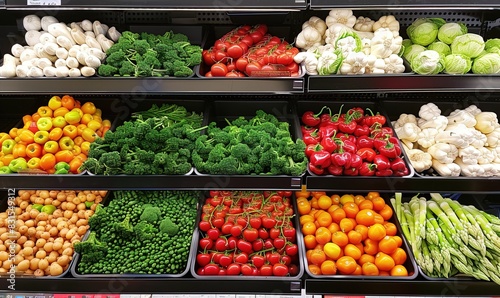 Vegetables in supermarket 