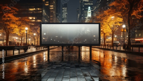 Blank billboard in the city...