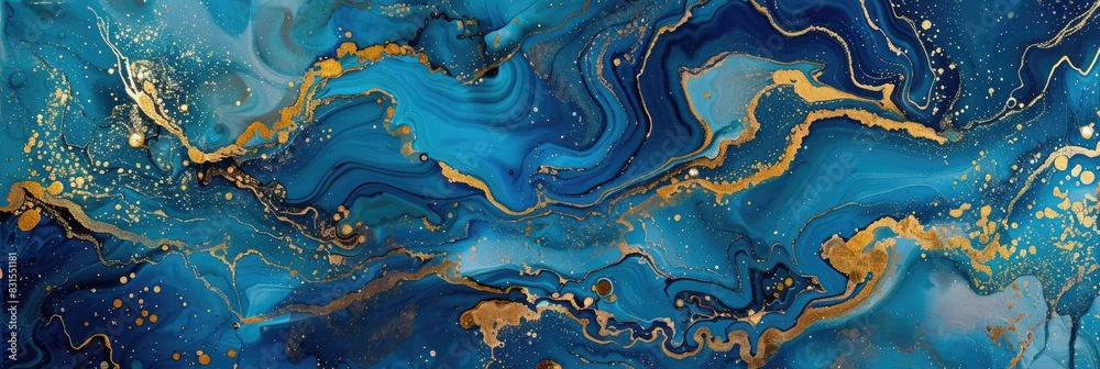 Marble background in blue and green color with gold texture glitter. beautiful blue oil painting with the addition of gold powder Marble background in blue and green color with gold texture glitter. beautiful blue oil painting with the addition of gold powder
