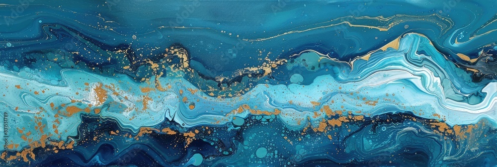 Marble background in blue and green color with gold texture glitter. beautiful blue oil painting with the addition of gold powder Marble background in blue and green color with gold texture glitter. beautiful blue oil painting with the addition of gold powder