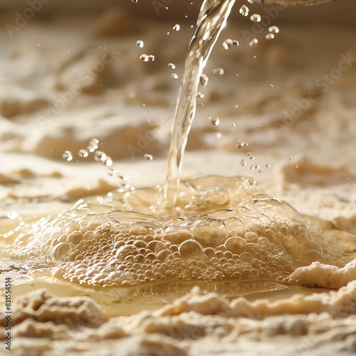 Close-up ofZhi Ren Ji  sake lees and splashes.