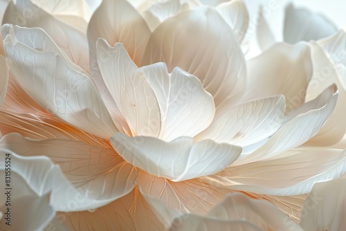 Delicate Abstract Flower Petals Crafted from Thin Translucent Material in Soft Pastel Hues © Bernardo