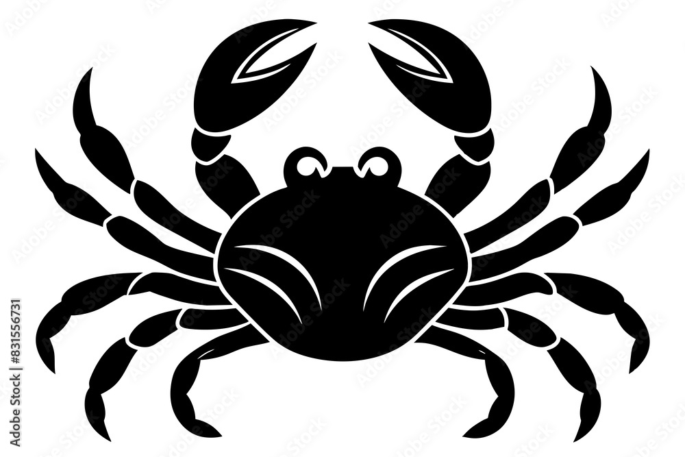 crab silhouette vector illustration crab silhouette vector illustration