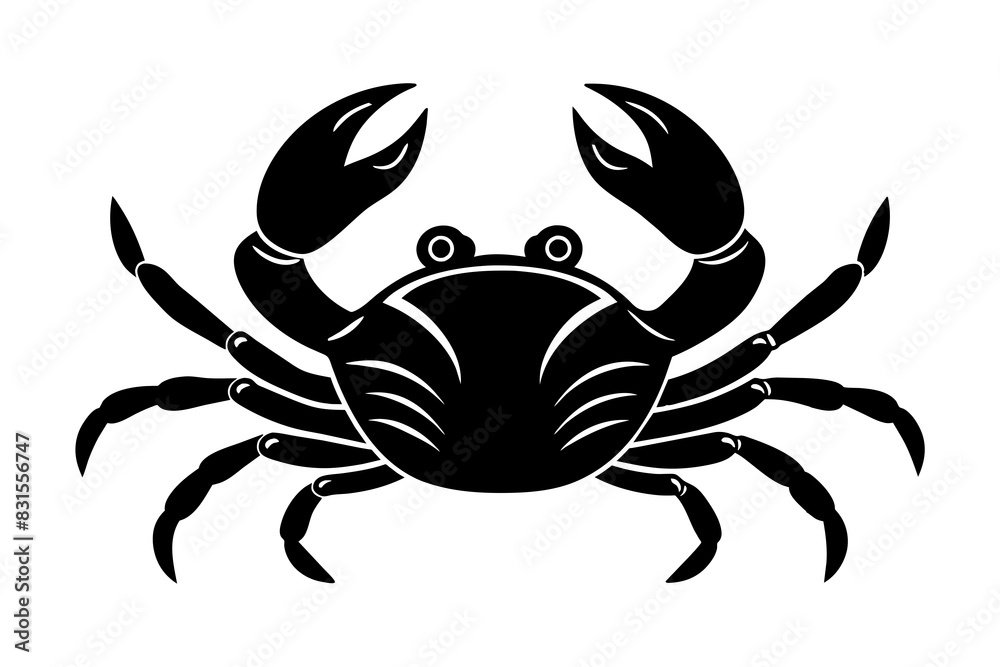 crab silhouette vector illustration crab silhouette vector illustration