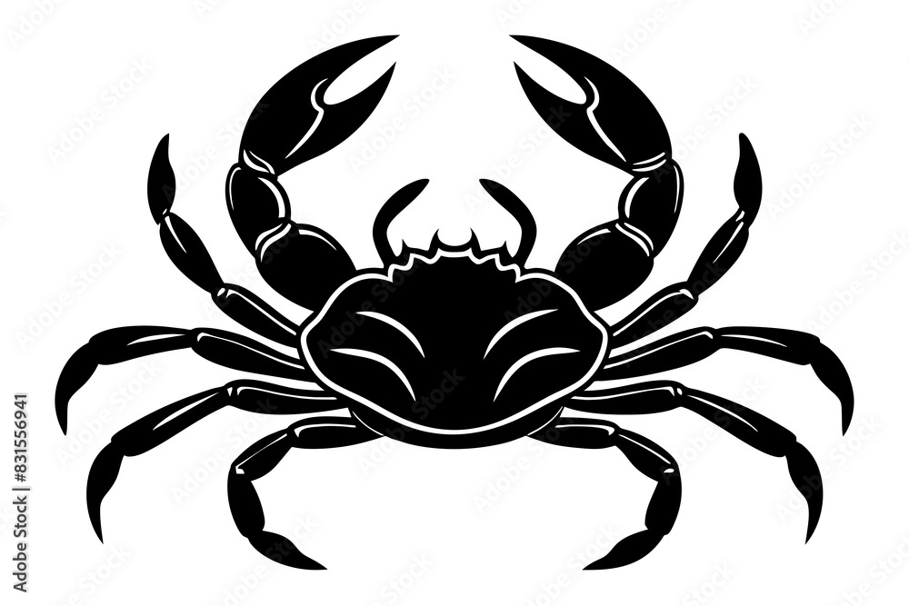 crab silhouette vector illustration