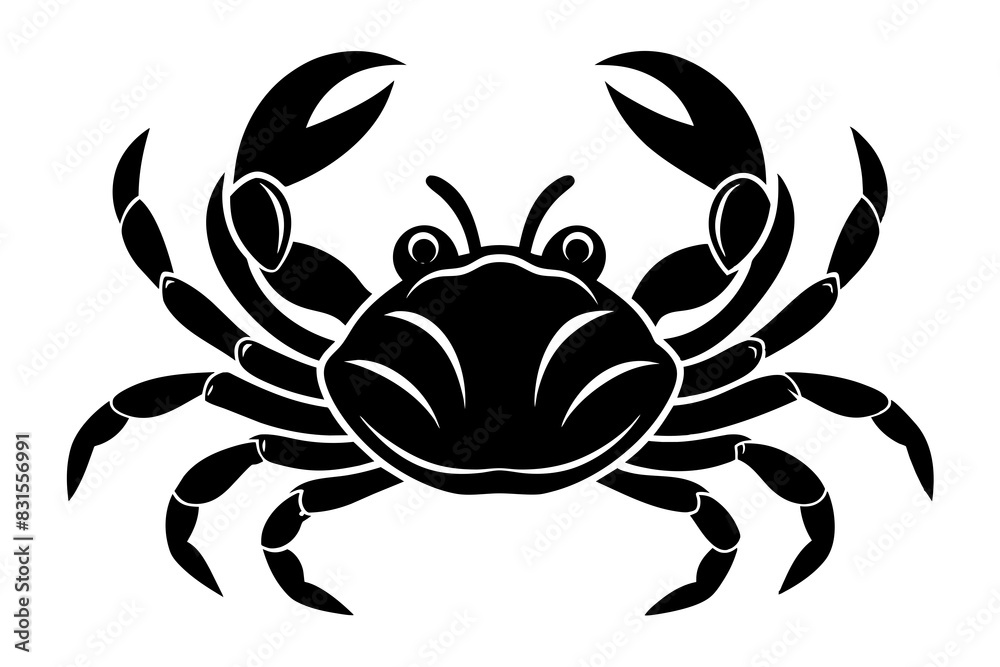 crab silhouette vector illustration crab silhouette vector illustration