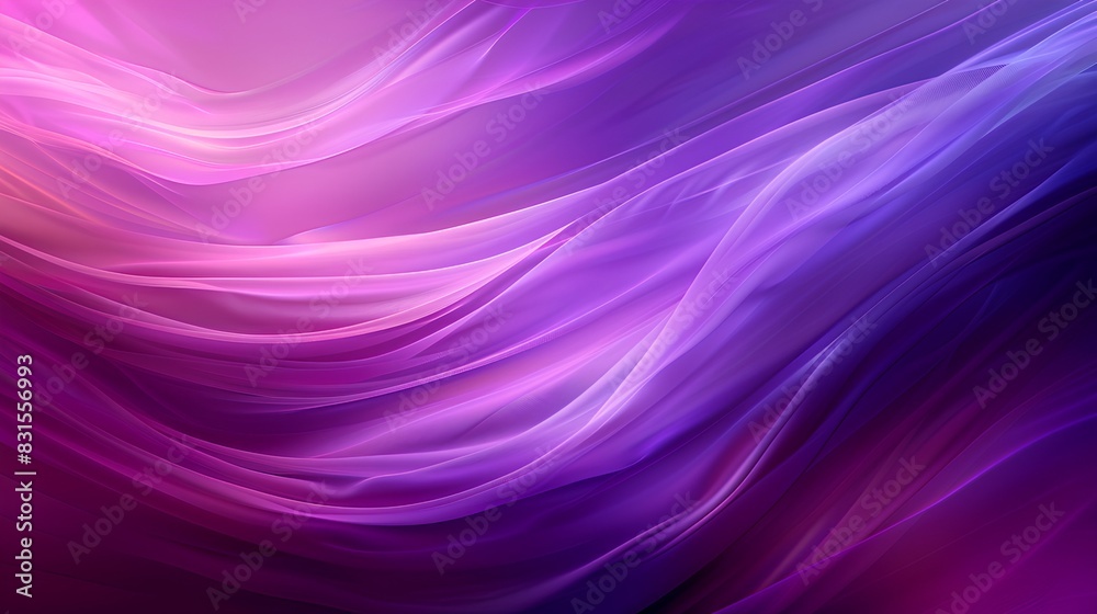 Abstract purple background with flowing lines and curves, creating an elegant and dreamy atmosphere. The design is suitable for various applications such as digital marketing, advertising,social media