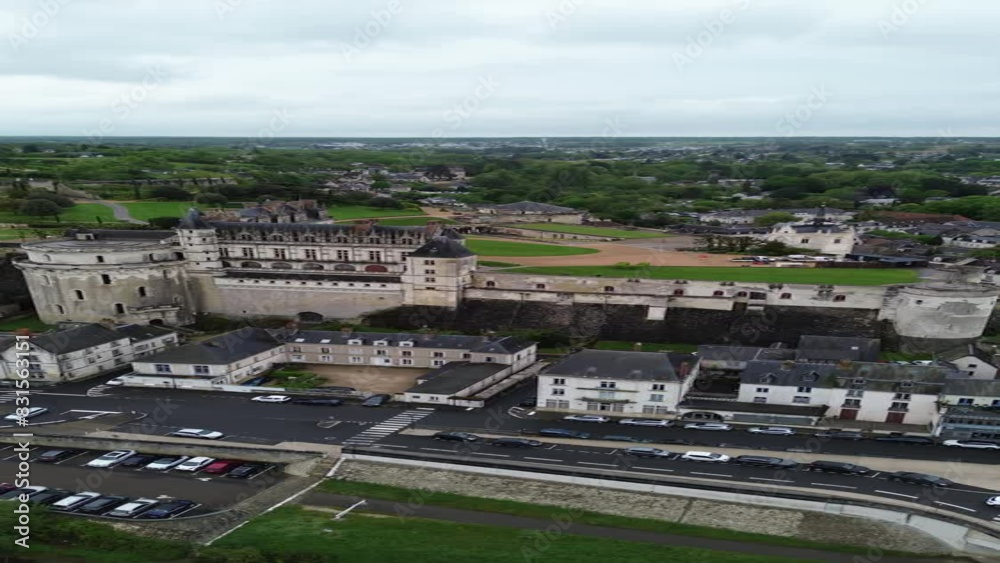 drone video Blois castle France Europe drone video Blois castle France Europe