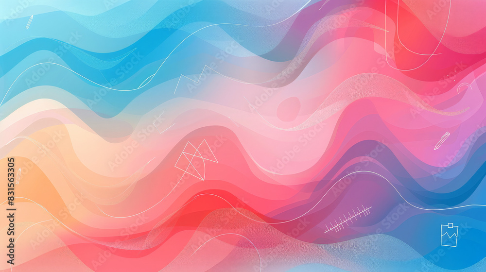 Pattern Background Minimalistic Learning modern, minimalist education background featuring gradient waves in ...