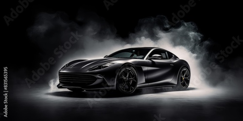 Luxury car  on dark background Generative AI © Valentine