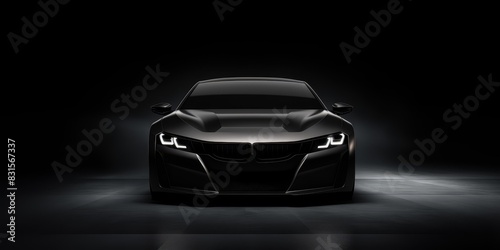 Luxury car  on dark background Generative AI