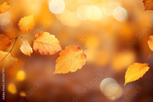 autumn leaves background  generative ai