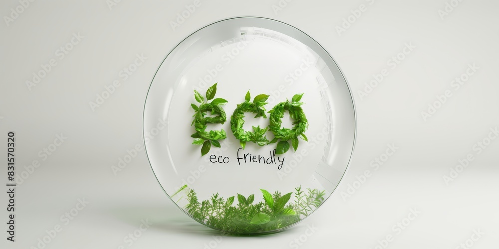 Green Eco friendly icon made of leaves or Eco recycling sign made of leaves illustration Green Eco friendly icon made of leaves or Eco recycling sign made of leaves illustration