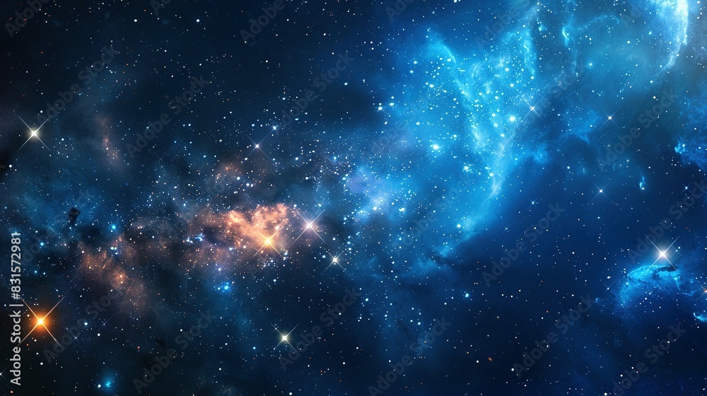 Obraz premium Universe Panorama: Stars and Galaxies in Space