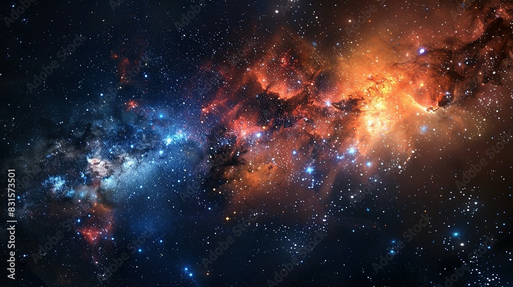 Cosmic Panorama: Stars, Nebulae, and Galaxies