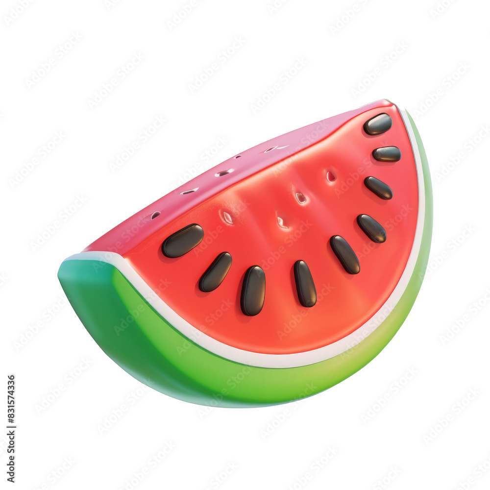 Watermelon fruit 3d realistic render icon. Watermelon fruit 3d realistic render icon.