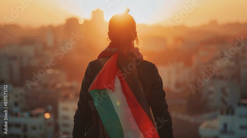 woman at sunset