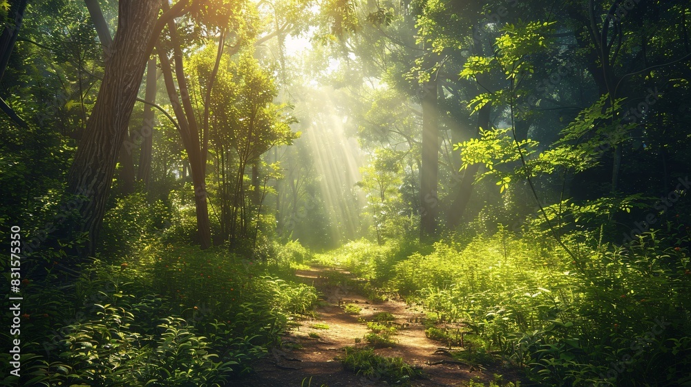 sunlight in the forest sunlight in the forest