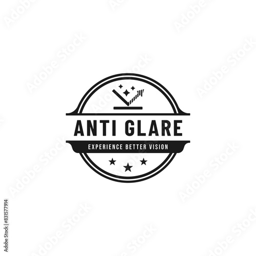 Anti glare stamp or anti glare mark vector isolated. Best Anti glare stamp for packaging product design, and more.