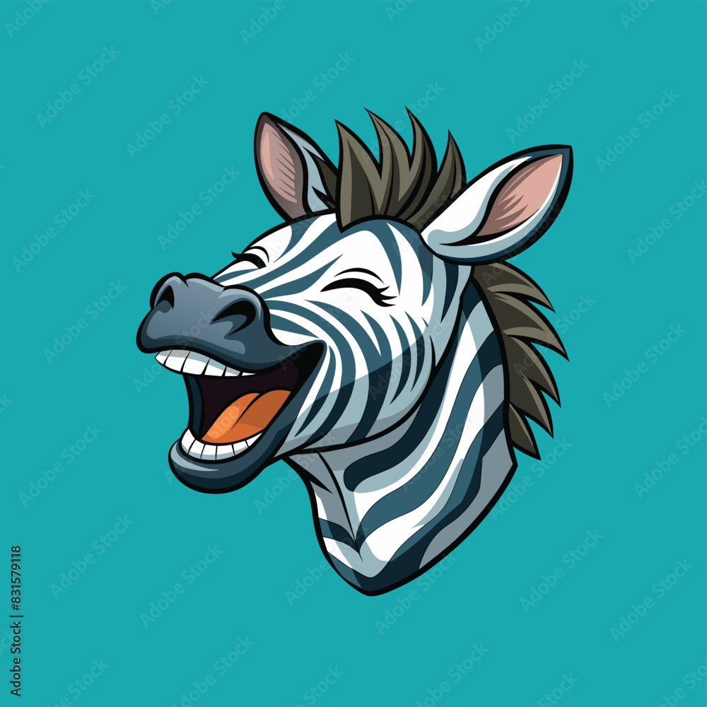 AdoCartoon Drawing of a Zebra with a Big Smile
AdoCartoon Drawing of a Zebra with a Big Smile