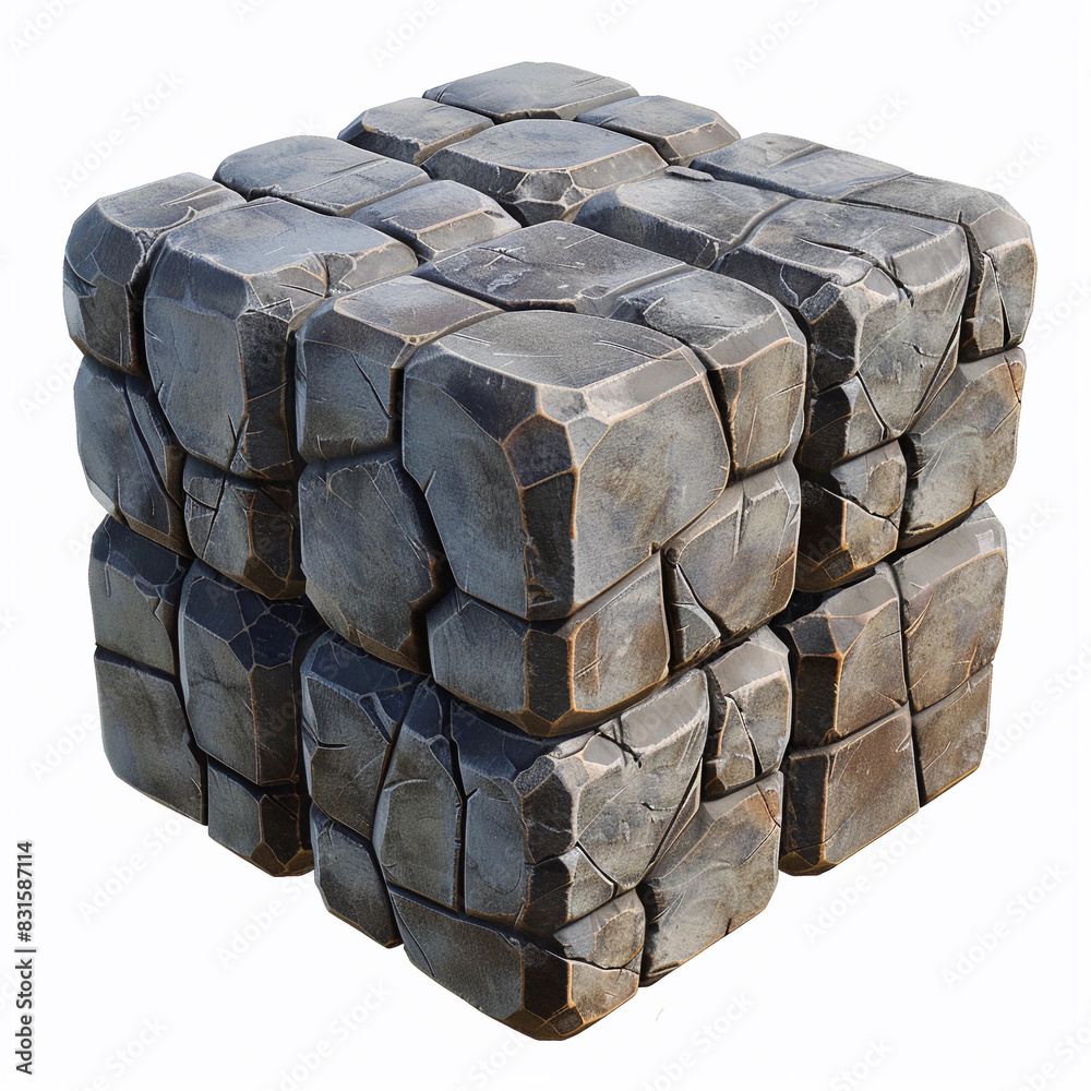 Collection of different blocks game assets vectors and illustrations