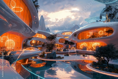 Innovative Organic Architecture Featuring Futuristic Curved Designs and Modern Houses