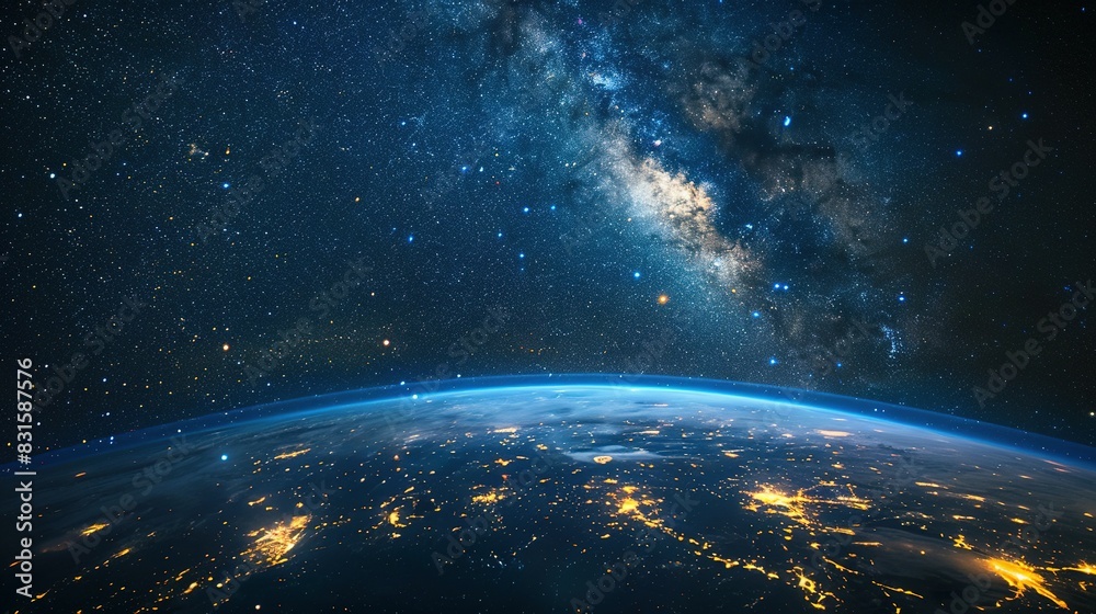 Obraz premium Starry Night Collage: Deep Space and Galaxies