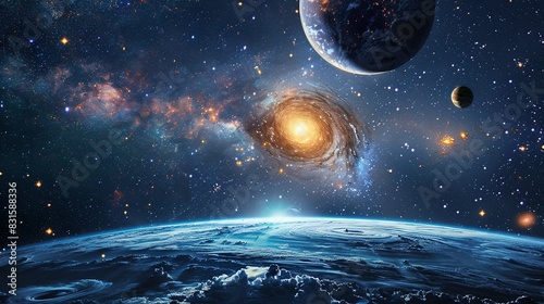 Deep Space and Galaxies  Starry Night Sky Collage