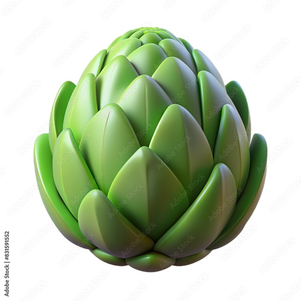Obraz premium Fresh green artichoke, raw and ripe, Artichoke isolated on white background.