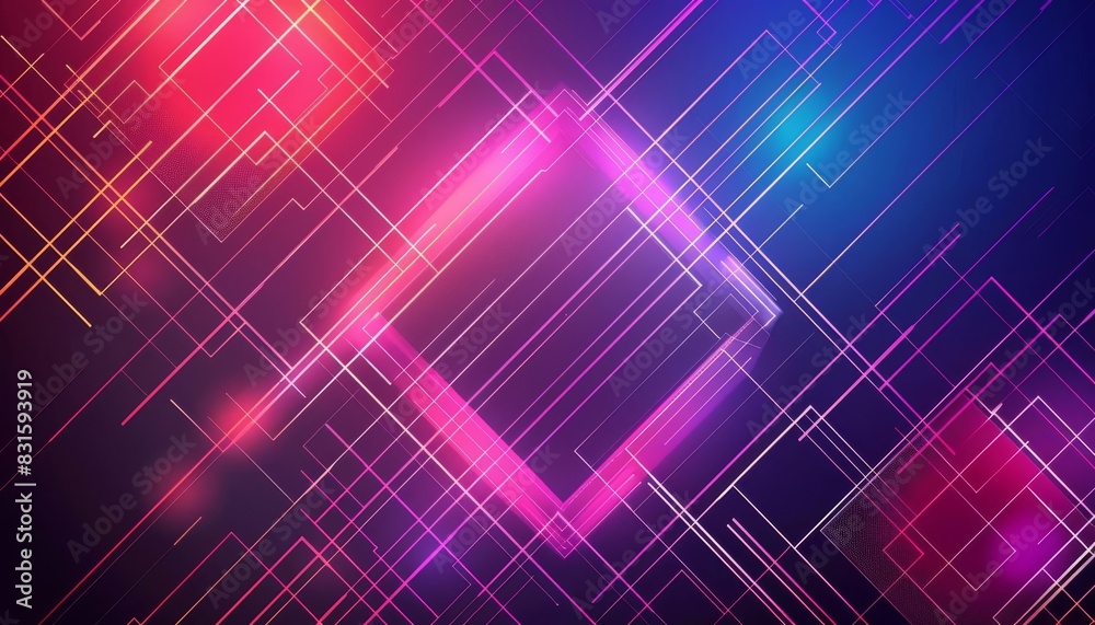 futuristic abstract geometric background with glowing neon lines and shapes concept illustration futuristic abstract geometric background with glowing neon lines and shapes concept illustration